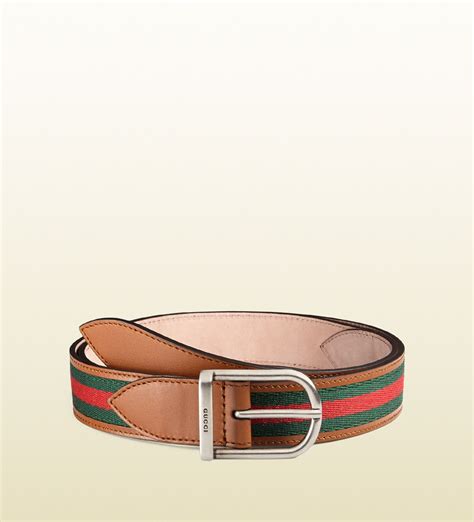 gucci nylon web leather belt|Gucci belt clearance.